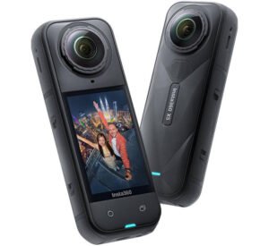 Insta360 X5 Action Camera, F2.0 Lens Aperture, 6mm Focal Length, 8K30fps 360° Video with Dual 1/1.28" Sensors, FlowState Stabilization + 360° Horizon Lock, 185 Mins Battery Life | X5