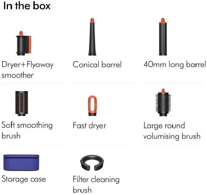 Dyson HS08 Airwrap i.d.™ Multi-Styler & Dryer – Straight+Wavy Attachment 1300W Bluetooth (Prussian Blue) - International Version - Image 3