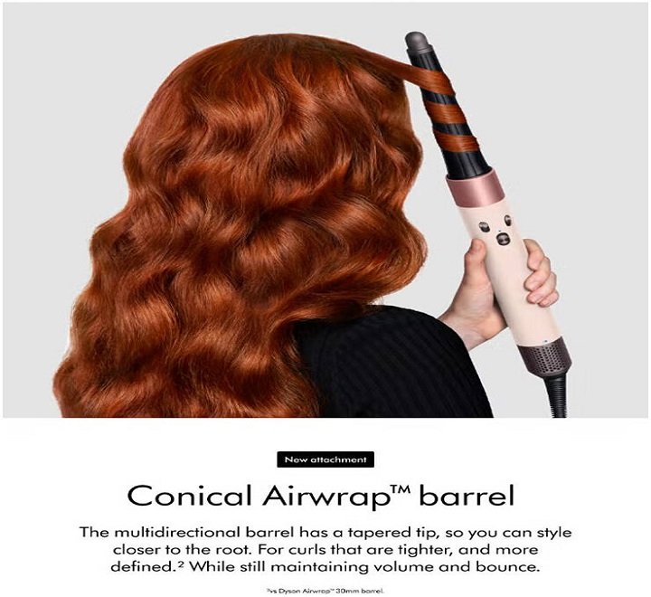 Dyson HS08 Airwrap i.d.™ Multi-Styler & Dryer – Straight+Wavy Attachment 1300W Bluetooth (Ceramic Pink/Rose Gold) - International Version - Image 4