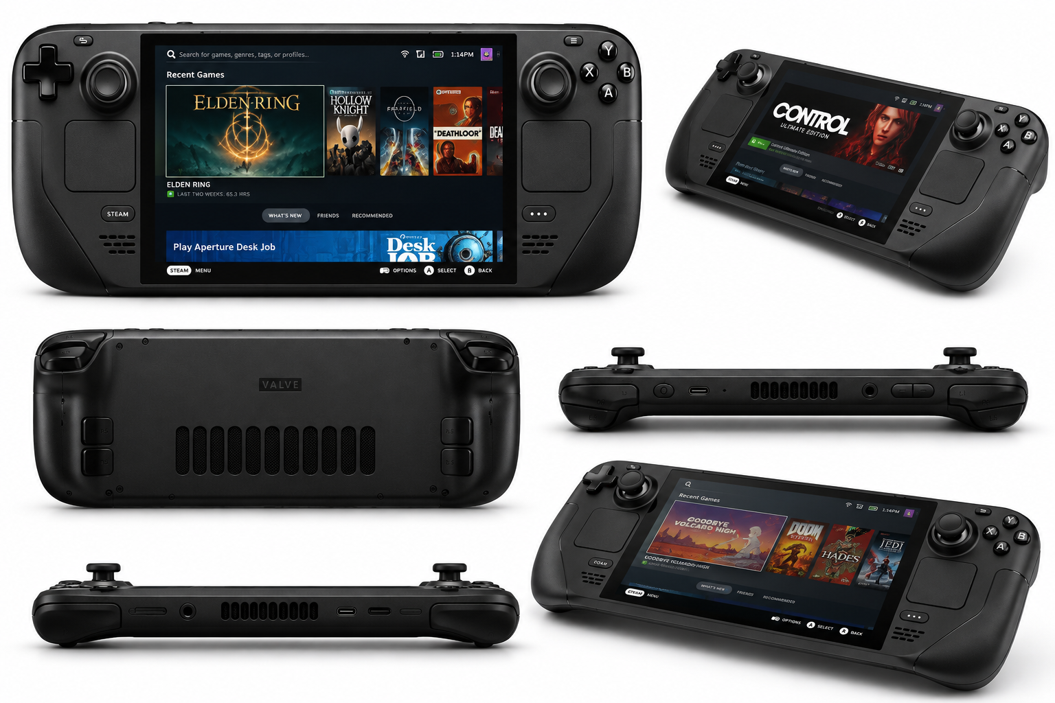 Steam Deck OLED Handheld Gaming Console – 7.4" HDR OLED Display, Black - Image 3